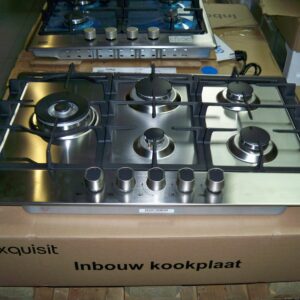 Gaskookplaat inbouw INOX Exquisite type EGK 775 STX ( NIS 60-70 cm)