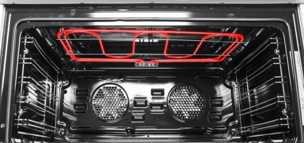 Gemengde Fornuizen Gas met Elektrische Oven + Grill Merk Wiggo 90 cm breed