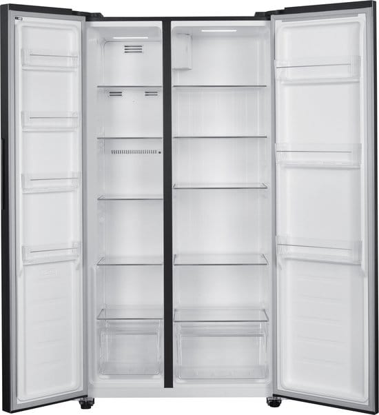 Exquisit CDJ445-041EG - Amerikaanse koelkast - Met Display - 5 Jaar Garantie - Ice-Twister - Snelvries functie - No Frost - 442 Liter - Inox