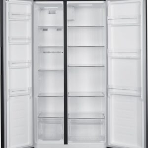 Exquisit CDJ445-041EG - Amerikaanse koelkast - Met Display - 5 Jaar Garantie - Ice-Twister - Snelvries functie - No Frost - 442 Liter - Inox